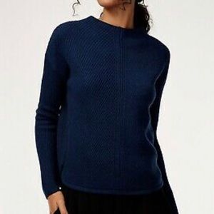 Babaton Navy Chevron Wool Pullover